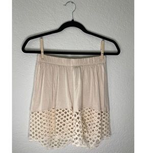 NWT MEESH birdie shorts in cream